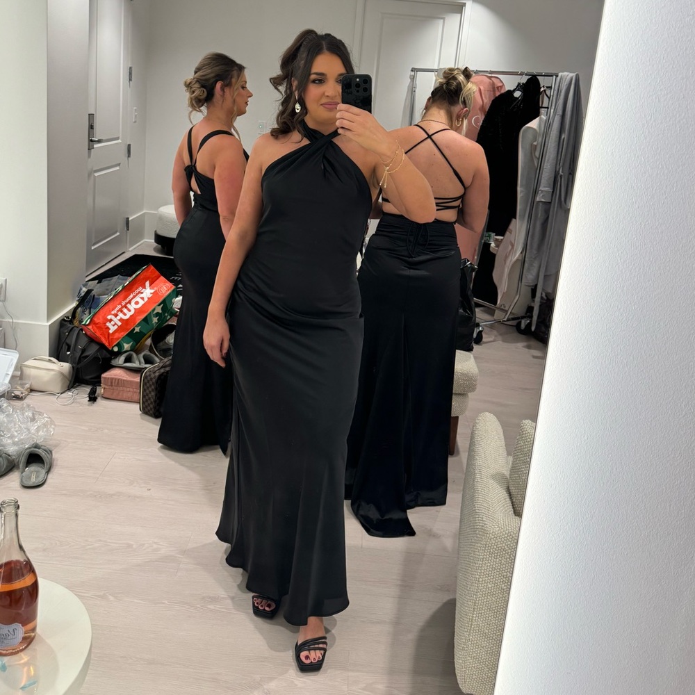 Show me your mumu bridesmaids dress Jasmine Halter Maxi Dress XS